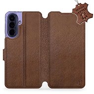 Mobiwear Leather Flip Case for Samsung Galaxy A57 5G - Brown - Phone Case