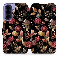 Mobiwear Flip Case for Samsung Galaxy A57 5G - V171S Golden Leaves - Phone Case