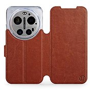 Mobiwear Flip Case for Xiaomi 17 Ultra - Brown - Phone Case