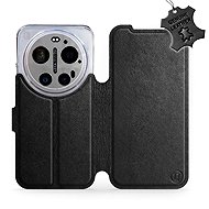 Mobiwear Leather Flip Case for Xiaomi 17 Ultra - Black - Phone Case