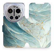Mobiwear Flip Case for Xiaomi 17 Ultra - VP34S Greenish Marble - Mobiltelefon tok