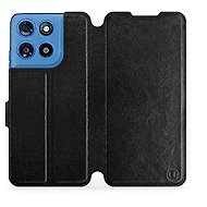 Mobiwear Flip Case for Motorola Moto G57 Power - Black - Phone Case