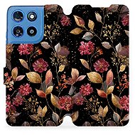 Mobiwear Flip Case for Motorola Moto G57 Power - V171S Golden Leaves - Phone Case