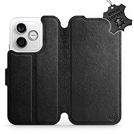 Mobiwear Leather Flip Case for Honor 600 Lite - Black - Phone Case