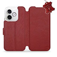 Mobiwear Leather Flip Case for Honor 600 Lite - Red - Phone Case