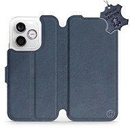Mobiwear Leather Flip Case for Honor 600 Lite - Blue - Phone Case