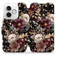 Mobiwear Flip Case for Honor 600 Lite - V169S Golden Flowers - Phone Case