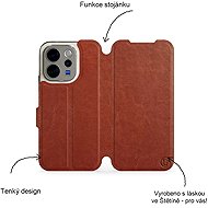 Mobiwear Flip Case for Vivo V70 - Brown - Mobiltelefon tok