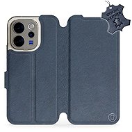 Mobiwear Leather Flip Case for Vivo V70 - Blue - Phone Case