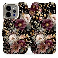 Mobiwear Flip Case for Vivo V70 - V169S Golden Flowers - Phone Case