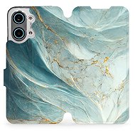 Mobiwear Flip Case for Xiaomi POCO X8 Pro Max - VP34S Greenish Marble - Phone Case