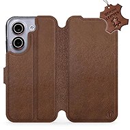 Mobiwear Leather Flip Case for Xiaomi POCO X8 Pro - Brown - Phone Case