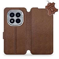 Mobiwear Leather Flip Case for Xiaomi Redmi Note 15 Pro 4G - Brown - Phone Case
