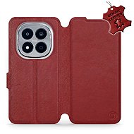 Mobiwear Leather Flip Case for Xiaomi Redmi Note 15 Pro 4G - Red - Phone Case