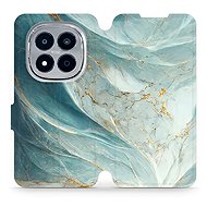 Mobiwear Flip Case for Xiaomi Redmi Note 15 Pro 4G - VP34S Greenish Marble - Phone Case