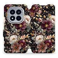 Mobiwear Flip Case for Xiaomi Redmi Note 15 Pro 4G - V169S Golden Flowers - Mobiltelefon tok