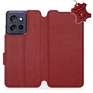 Mobiwear Leather Flip Case for Motorola Edge 60 Neo - Red - Phone Case