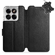 Mobiwear Leather Flip Case for Motorola Edge 70 Fusion - Black - Phone Case