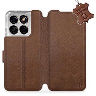 Mobiwear Leather Flip Case for Motorola Edge 70 Fusion - Brown - Phone Case