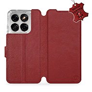 Mobiwear Leather Flip Case for Motorola Edge 70 Fusion - Red - Phone Case