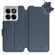Mobiwear Leather Flip Case for Motorola Edge 70 Fusion - Blue - Phone Case