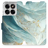 Mobiwear Flip Case for Motorola Edge 70 Fusion - VP34S Greenish Marble - Phone Case