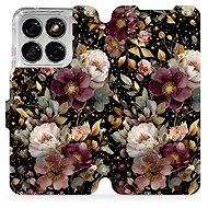 Mobiwear Flip Case for Motorola Edge 70 Fusion - V169S Golden Flowers - Phone Case