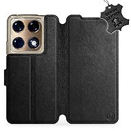 Mobiwear Leather Flip Case for Motorola Signature 5G - Black - Phone Case