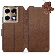 Mobiwear Leather Flip Case for Motorola Signature 5G - Brown - Phone Case
