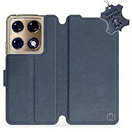 Mobiwear Leather Flip Case for Motorola Signature 5G - Blue - Phone Case