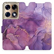 Mobiwear Flip Case for Motorola Signature 5G - VP20S Purple Marble - Phone Case