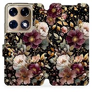 Mobiwear Flip Case for Motorola Signature 5G - V169S Golden Flowers - Phone Case