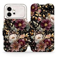 Mobiwear Flip Case for Honor 600 - V169S Golden Flowers - Phone Case