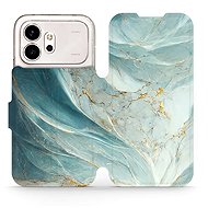 Mobiwear Flip Case for Honor 600 - VP34S Greenish Marble - Phone Case