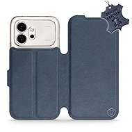 Mobiwear Leather Flip Case for Honor 600 - Blue - Phone Case