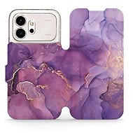 Mobiwear Flip Case for Honor 600 - VP20S Purple Marble - Phone Case