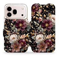 Mobiwear Flip Case for Honor 600 Pro - V169S Golden Flowers - Phone Case