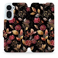 Mobiwear Flip Case for Xiaomi Redmi A7 Pro - V171S Golden Leaves - Phone Case
