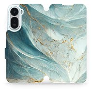 Mobiwear Flip Case for Xiaomi Redmi A7 Pro - VP34S Greenish Marble - Phone Case