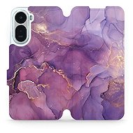 Mobiwear Flip Case for Xiaomi Redmi A7 Pro - VP20S Purple Marble - Phone Case