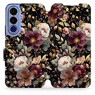 Mobiwear Flip Case for Vivo V70 FE - V169S Golden Flowers - Phone Case