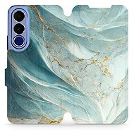 Mobiwear Flip Case for Vivo V70 FE - VP34S Greenish Marble - Phone Case