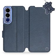 Mobiwear Leather Flip Case for Vivo V70 FE - Blue - Phone Case