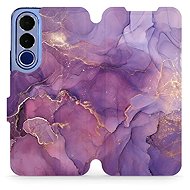 Mobiwear Flip Case for Vivo V70 FE - VP20S Purple Marble - Phone Case