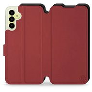 Mobiwear Soft Touch flip pro Samsung Galaxy A15 / A15 5G - Cihlové & Černé - Phone Case