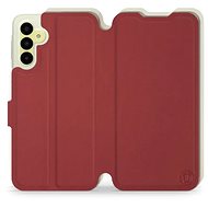 Mobiwear Soft Touch flip pro Samsung Galaxy A15 / A15 5G - Cihlové & Béžové - Phone Case