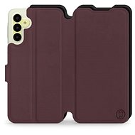 Mobiwear Soft Touch flip pro Samsung Galaxy A15 / A15 5G - Bordové & Černé - Phone Case
