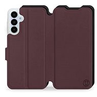 Mobiwear Soft Touch flip pro Samsung Galaxy A25 5G - Bordové & Černé - Phone Case