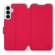Mobiwear Soft Touch flip pro Samsung Galaxy A25 5G - Rudé & Béžové - Phone Case
