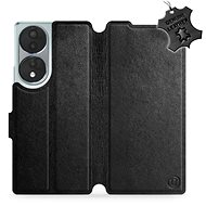 Kožené Mobiwear flip pro Honor 70 - černé - L_BLS - Phone Case